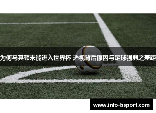 为何马其顿未能进入世界杯 透视背后原因与足球强弱之差距